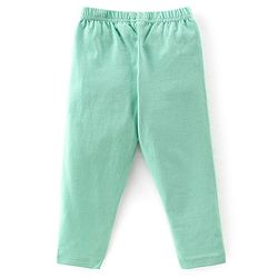 Babyhug Cotton Elastane Knit Full Length Solid Leggings Pack of 3 - Pink Green & Blue