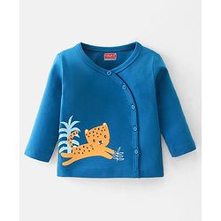 Babyhug 100% Cotton Interlock Knit Full Sleeves Striped & Cheetahs  Print Vests Pack of 3 - Multicolour