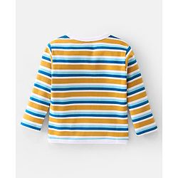 Babyhug 100% Cotton Interlock Knit Full Sleeves Striped & Cheetahs  Print Vests Pack of 3 - Multicolour