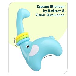 Babyhug Elephant Shape Baby Rattle - Blue