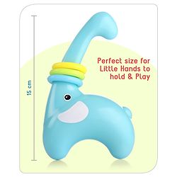 Babyhug Elephant Shape Baby Rattle - Blue