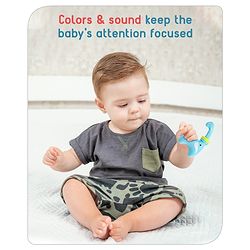 Babyhug Elephant Shape Baby Rattle - Blue