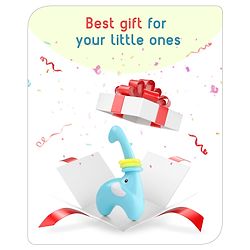 Babyhug Elephant Shape Baby Rattle - Blue