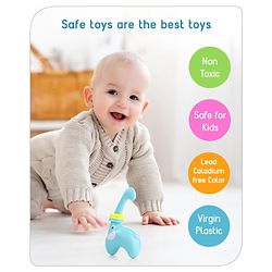 Babyhug Elephant Shape Baby Rattle - Blue