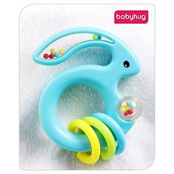 Babyhug Rabbit Shape Rattle - Blue