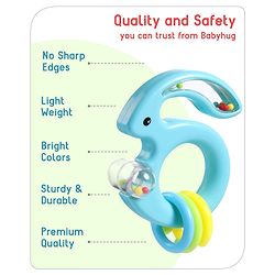Babyhug Rabbit Shape Rattle - Blue
