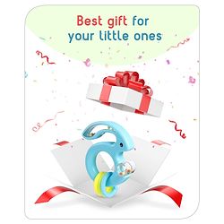 Babyhug Rabbit Shape Rattle - Blue