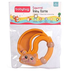 Babyhug Squirrel Shape Baby Rattle - Orange