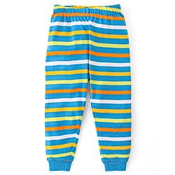 Babyhug Cotton Knit Half Sleeves Night Suit Dino Print - Blue