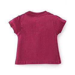 Babyhug Cotton Knit Half Sleeves Night Suit With Unicorn Print - Pink