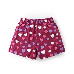 Babyhug Cotton Knit Half Sleeves Night Suit With Unicorn Print - Pink