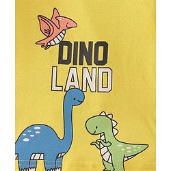 Babyhug Cotton Single Jersey Knit Half Sleeves Night Suit Dino Print - Yellow