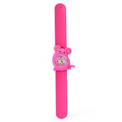 Babyhug Free Size Mice Shaped Analog Watch - Dark Pink