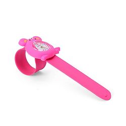 Babyhug Free Size Mice Shaped Analog Watch - Dark Pink
