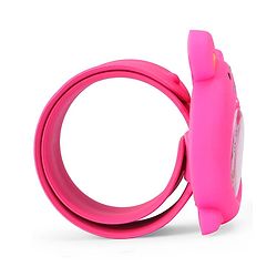 Babyhug Free Size Mice Shaped Analog Watch - Dark Pink