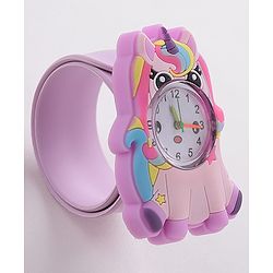 Babyhug  Free Size Unicorn Design Analog Watch - Light Purple
