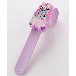 Babyhug  Free Size Unicorn Design Analog Watch - Light Purple