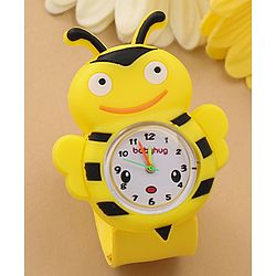 Babyhug Free Size Honey Bee Shaped Analog Watch - Yellow