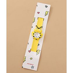 Babyhug Free Size Honey Bee Shaped Analog Watch - Yellow