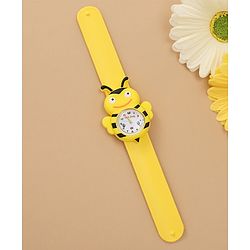 Babyhug Free Size Honey Bee Shaped Analog Watch - Yellow