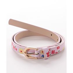 Babyhug Free Size Belt with Floral Print - Beige