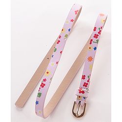 Babyhug Free Size Belt with Floral Print - Beige