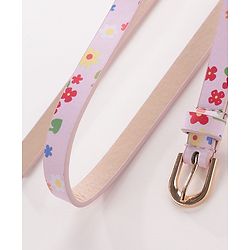 Babyhug Free Size Belt with Floral Print - Beige