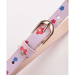 Babyhug Free Size Belt with Floral Print - Beige
