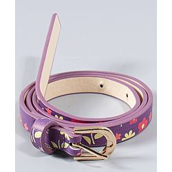 Babyhug Free Size Belt with Floral Print - Purple