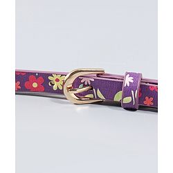 Babyhug Free Size Belt with Floral Print - Purple