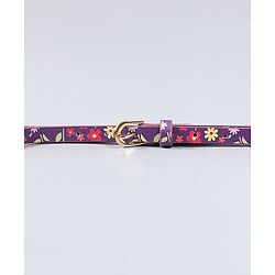 Babyhug Free Size Belt with Floral Print - Purple