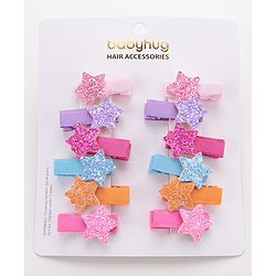 Babyhug Free Size Hair Pins and Clips Pack of 12 - Multicolor