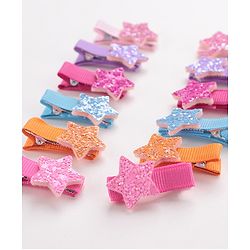 Babyhug Free Size Hair Pins and Clips Pack of 12 - Multicolor