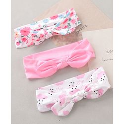 Babyhug Headbands with Bow Applique Pack of 3 - Multicolor