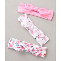 Babyhug Headbands with Bow Applique Pack of 3 - Multicolor