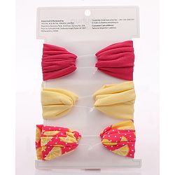 Babyhug Free Size Headbands With Bow Applique Pack of 3- Multicolor