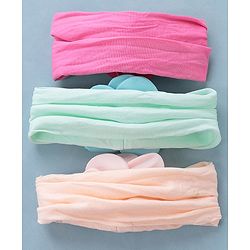 Babyhug Headbands with Floral Applique Pack of 3 - Multicolor