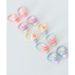 Babyhug Rubber Bands & Scrunchies Sets Pack of 10 - Multicolour
