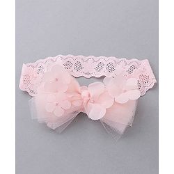Babyhug Free Size Bow & Flower Headbands Pack of 3 - Pink