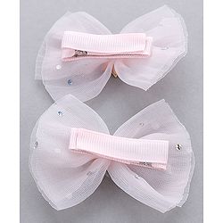 Babyhug Free Size Hair Accessories Combo Set of 3 with Bow Applque - Pink