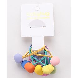 Babyhug Rubber Bands & Scrunchies Sets Pack of 10 - Multicolour