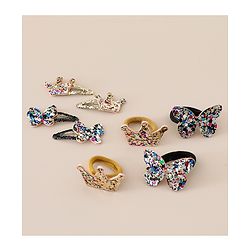 Babyhug Free Size Bow & Butterfly Clips Set of 8 - Multicolor