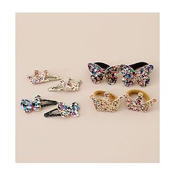 Babyhug Free Size Bow & Butterfly Clips Set of 8 - Multicolor