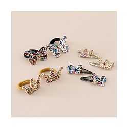 Babyhug Free Size Bow & Butterfly Clips Set of 8 - Multicolor