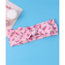 Babyhug Free Size Headbands With Bow Applique Pack of 3 - Pink & White