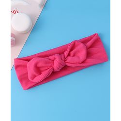Babyhug Free Size Headbands With Bow Applique Pack of 3 - Pink & White