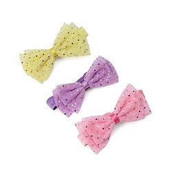 Babyhug Free Size Bow Style Headbands Pack of 3 - Multicolor