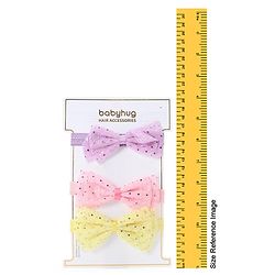Babyhug Free Size Bow Style Headbands Pack of 3 - Multicolor