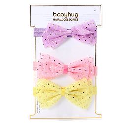 Babyhug Free Size Bow Style Headbands Pack of 3 - Multicolor