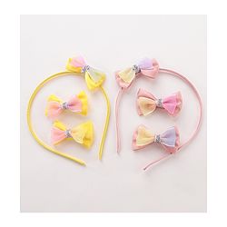 Babyhug Baby Hair Accessories Combo Set Free Size Pack of 2 - Pink & Yellow